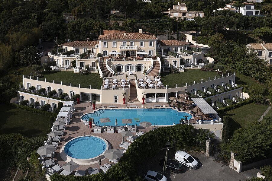 Luftbild des Villa Belrose